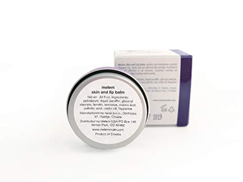 Melem Lanolin Lip Balm Set - Hydrating Moisturizer for Dry, Chapped Lips, 6 Mini Tins