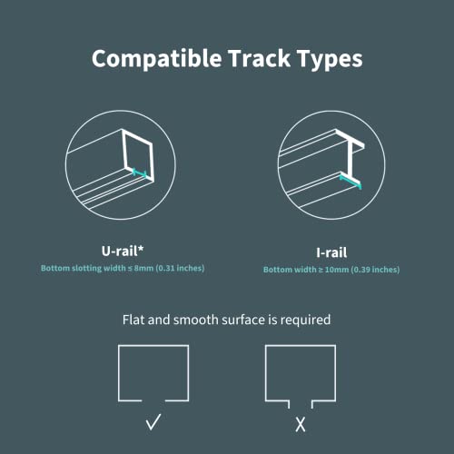Smart Curtain Motor Track Version - Compatible with U and I Rails, App & Voice Control