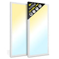 BeckTour White 1x2 ft LED Flat Panel Light 2-Pack, Dimmable Ceiling Fixture 24W