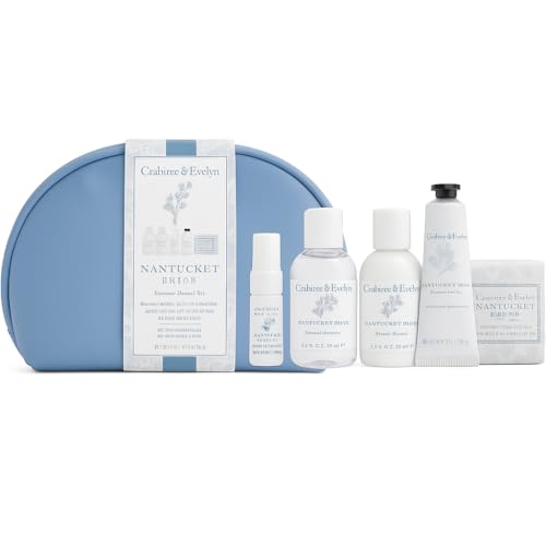 Crabtree & Evelyn Nantucket Briar Travel Skincare Gift Set – 6 Pieces