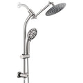 Rainfall 8 Inch Round Shower Head & Handheld Spray Combo - Brushed Nickel