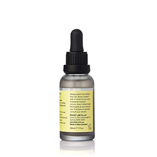 BOOST LAB Vitamin C Brightening Serum for Men & Women Radiant Skin & Face? Evens Skin Tone, Clear Dark Facial Spots- Simple, Pure & Potent- Paraben, Sulphate, Fragrance & Cruelty Free- 30 ml (1 fl oz)