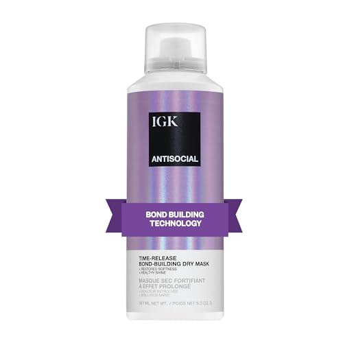 IGK Antisocial Dry Hair Mask Full Size Overnight Bond Repair for Damaged Hair