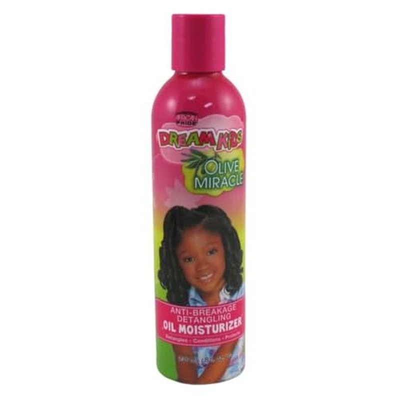 African Pride Dream Kids Olive Miracle Anti-Breakage Detangling Oil Moisturizer (3 Pack) - Contains Olive Oil, Detangles & Reduces Hair Breakage, 8 Oz