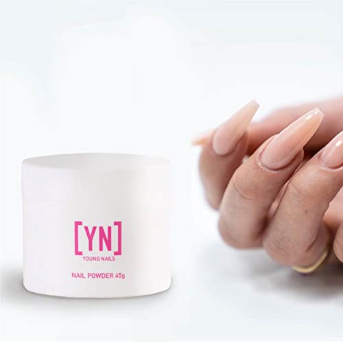 Young Nails Pink Acrylic Cover Powder - Self-Leveling Nail Extension, 85g, Professional Grade