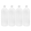 Cornucopia Brands 32oz Flip-Top Plastic Squeeze Bottles (4-Pack) XL Dilution Bottles for Shampoo & Dog Grooming
