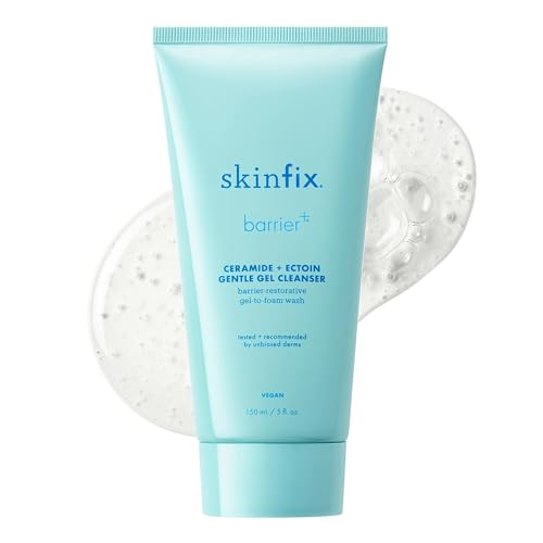 Skinfix Ceramide + Ectoin Gentle Gel Cleanser - 5 oz - SPF + Makeup Remover - Hydrates Skin - Vegan, Cruelty Free