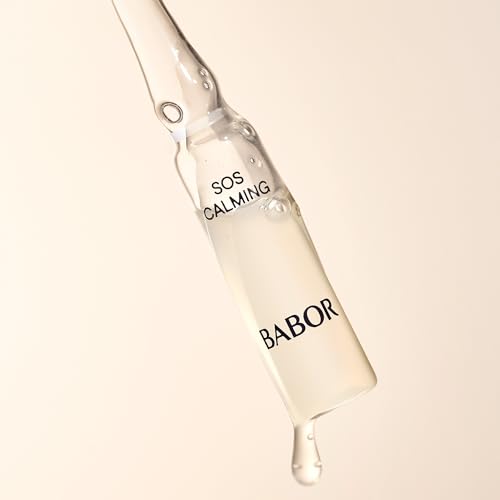 BABOR SOS Calming Ampoule Serum Concentrates, Soothing Serum to Treat Irritated Skin, Reduce Redness and Strengthen Skin Barrier, 7 Day Treatment