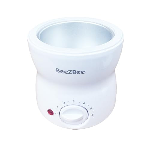 BeezBee Professional Wax Warmer, 14oz Capacity, Temperature Control Dial, White