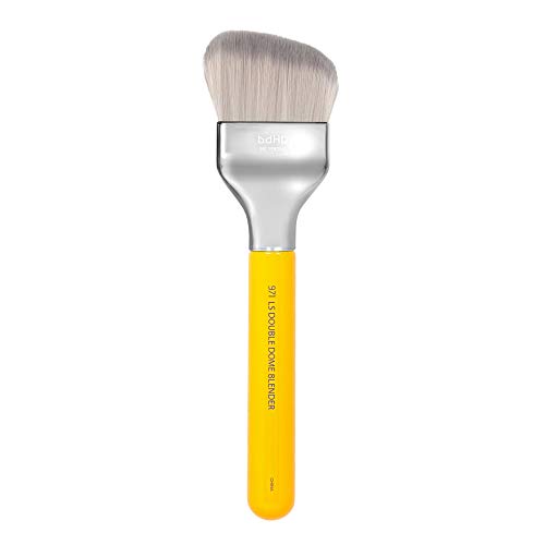 Professional Makeup Brush - Large Slanted Double Dome Blender, Vegan Synthetic Fibers