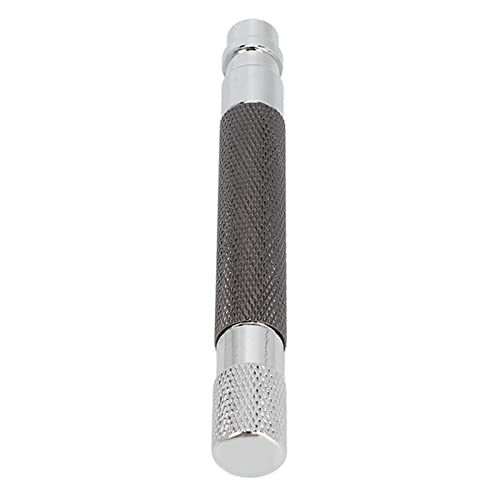 Shaver Replacement Handle, Men's Safety Shaving Razors Reusable Metal Handle Shaver Safety Razors Handle Anti Slip Portable for Home Travelling (Black)