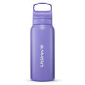LifeStraw Go Series Insulated Steel Water Filter Bottle 24 oz - Thistle Purple