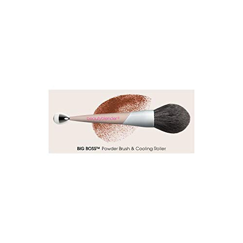 beautyblender BIG BOSS Makeup Powder Brush & Cooling Roller for Blush, Bronzer and Foundation. Vegan, Cruelty Free and Made in the USA