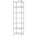 Heavy Duty 7-Tier Wire Shelving Unit - 18x18x72 Inches Chrome Adjustable Storage Rack