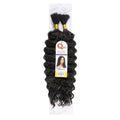 14 Inch Human Hair Braid - Off Black Deep Bulk Mastermix Variation