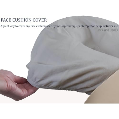 Pack of 10, Premium Microfiber Face Cradle Covers - Ultra Soft Fitted Massage Table Cradle Cover, Spa Table Headrest Protectors (Light Grey)