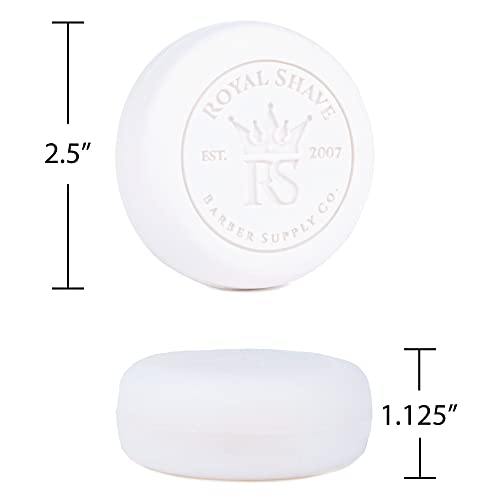 Royal Shave Premium Hard Shaving Soap Puck Refill, Lemon Sandalwood Scent- 3.5oz