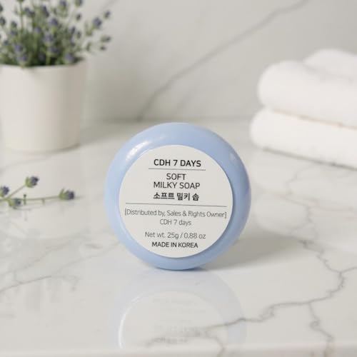 Mini Soap Bars Bulk Individually Wrapped Round Bulk Bar Soap 0.7oz Travel Soap Small Hotel Soaps Toiletries for Hotel Bathroom Camp RV (25)