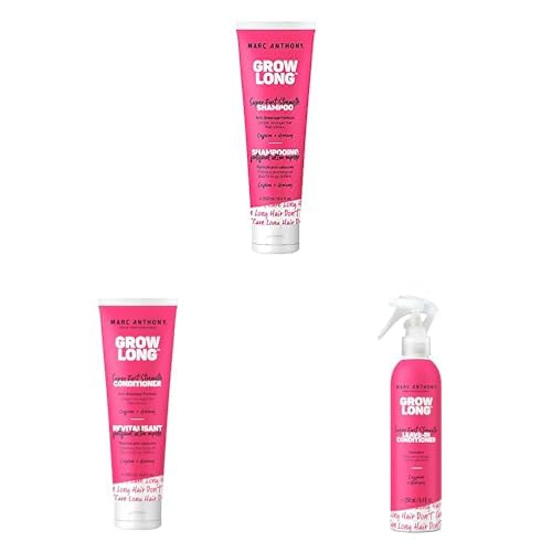 Marc Anthony Grow Long Hair Care Set - Shampoo, Conditioner & Leave-In Spray for Stronger, Longer Hair