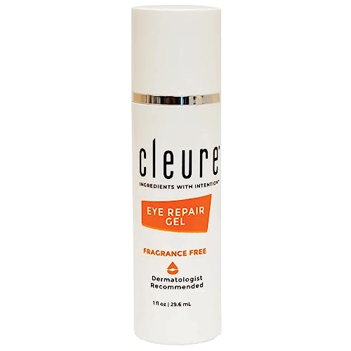 Cleure Anti Aging Eye Gel - Gentle Daily Hydrating Eye Serum for Sensitive, Dry Skin - Fragrance Free (1 fl oz, Pack of 1)