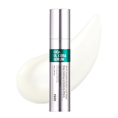 ISOI Cica Ol Cera Serum, Firming & Barrier Strengthening Vegan Collagen Serum with Multi-Peptides for Sensitive Skin, Korean Skincare (1.69 fl.oz, 50ml)