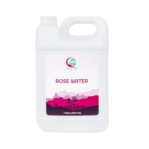 100% Pure Rose Water 1 Gallon (128 fl oz) | for Face & Hair | Alcohol Free & Artificial Coloring Free | by Yogi's Gift¢ç