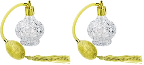 H&D Hyaline & Dora 80ml Clear Refillable Perfume Bottles Pack of 2 - Elegant Glass Spray Containers