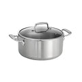 Dutch Oven 5 Quart - Tri-Ply Clad Stainless Steel Cooking Pot with Glass Lid