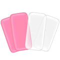 Blulu 4 Pcs Silicone Lash Pads Eyelash Extension Holder Pallet False Lashes Holder Grafting Gasket Pallet Tools for Fake Eyelash Adhesive, Pink and Transparent