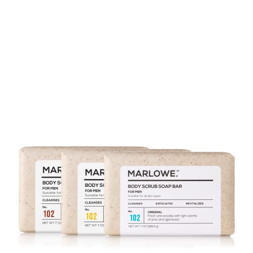 Men's Exfoliating Body Soap Pack - Natural Green Tea Scented Bar 7oz