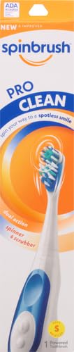 Arm & Hammer Spinbrush PRO CLEAN Battery Powered Toothbrush - Old Version, Soft Bristles, 1 Count, Gold or Blue