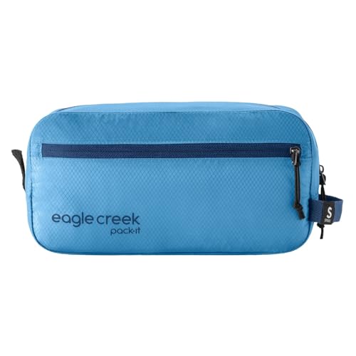 Eagle Creek Pack-It Isolate Quick Trip - Compact Travel Toiletry Bag for Optimizing Luggage Space - Lightweight - Water-Resistant - Easy-Grab Zipper - Sustainable Materials - Small -Blue Dawn