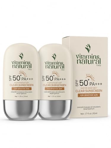 SPF 50 Face Sunscreen Cream 2-Pack - 1.7 Fl Oz Each, Broad Spectrum UVA UVB, Sensitive Skin