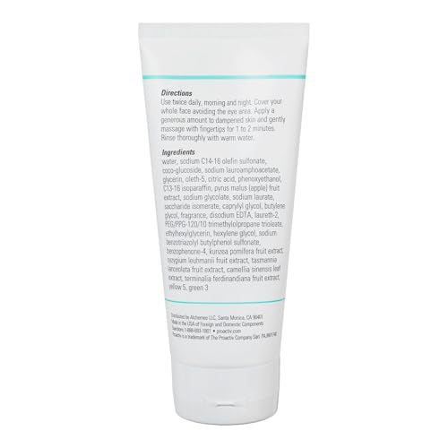 Proactiv Daily Foaming Cleanser for Acne-Prone Skin, Oil & Makeup Remover, Brightening Face Wash, Paraben-Free, Targets Post-Acne Dark Marks, 6 Fl Oz