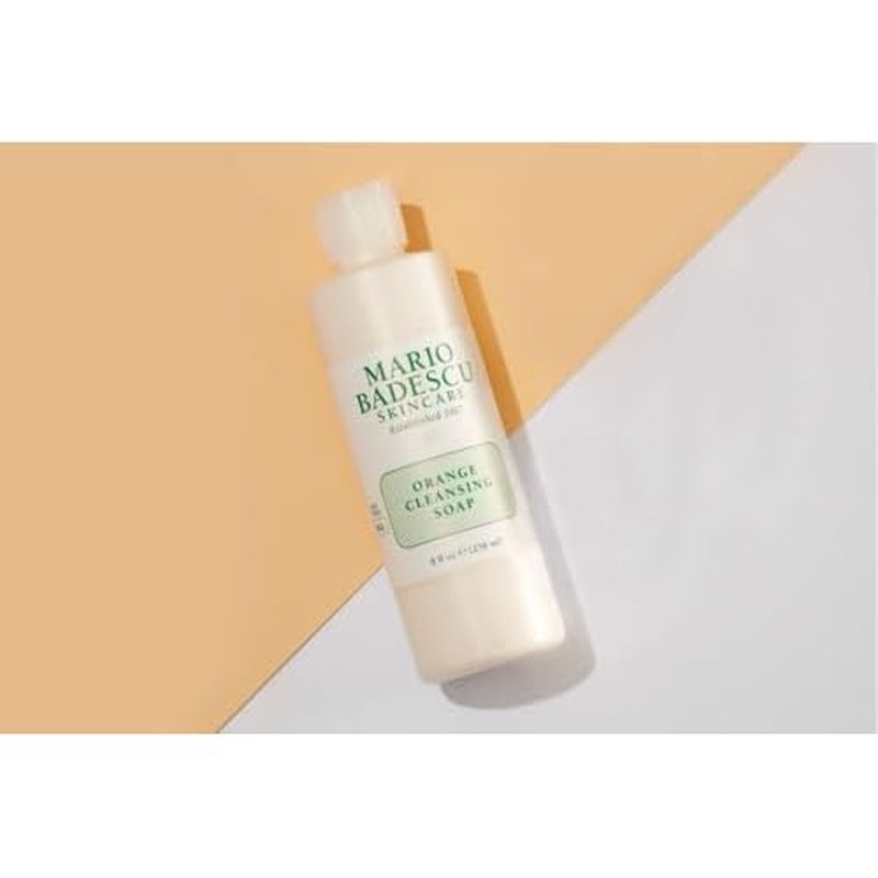 Mario Badescu Orange Cleansing Soap - Cream Face Cleanser and Exfoliator Enriched with AHA - Oil Free Face Wash for Combination or Dry Skin - Mild Exfoliant with Non-Drying Formula