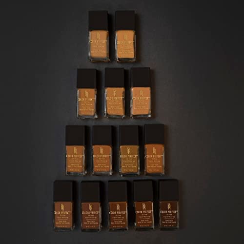 Liquid Foundation for Darker Skin Tones - Full Coverage, Natural Finish, 1 Oz Pack of 5 - Oil-Free Makeup