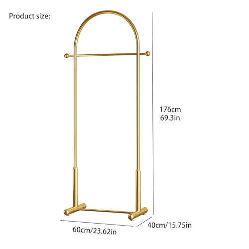 HAZHEYE Gold Modern Arch Clothing Rack - Heavy Duty Garment Stand for Bedroom & Boutique
