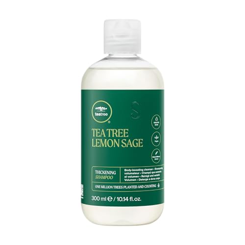 Tea Tree Lemon Sage Thickening Shampoo 10.14 Fl Oz - Builds Body & Volume for Fine Hair