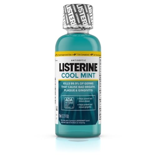 Listerine Cool Mint Antiseptic Mouthwash 3.2oz - Pack of 24, Germ & Plaque Protection