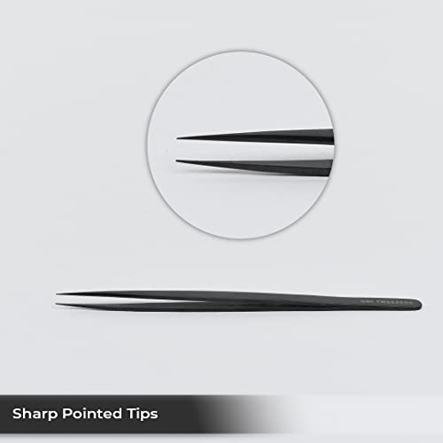 Professional Eyelash Extension Tweezers - Stainless Steel Eyelash Extension Kit - Pack of 2 Eyelashes Extension Tweezers ? Lash Tweezers for Eyelash Extensions - False Eyelash Applicator tool.