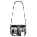 Transparent Waterproof Crossbody Bag for Women - Black Cosmetic & Toiletry Organizer