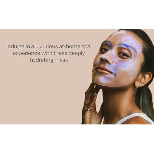 KINDIA Aura Bounce Pack - 5 Biodegradable Korean Sheet Masks, Tea Tree, Bakuchiol, Ginseng, Peony, Hydrating, Repairing, Ayurvedic Enriched - Rejuvenating Skincare Routine