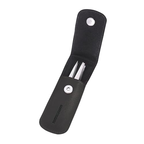 Tweezerman Petite Tweeze Set for Eyebrows with Travel Case – 2 Piece