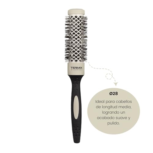 Termix Evolution Soft 28mm Hairbrush for Thin Hair with Ionized Bristles