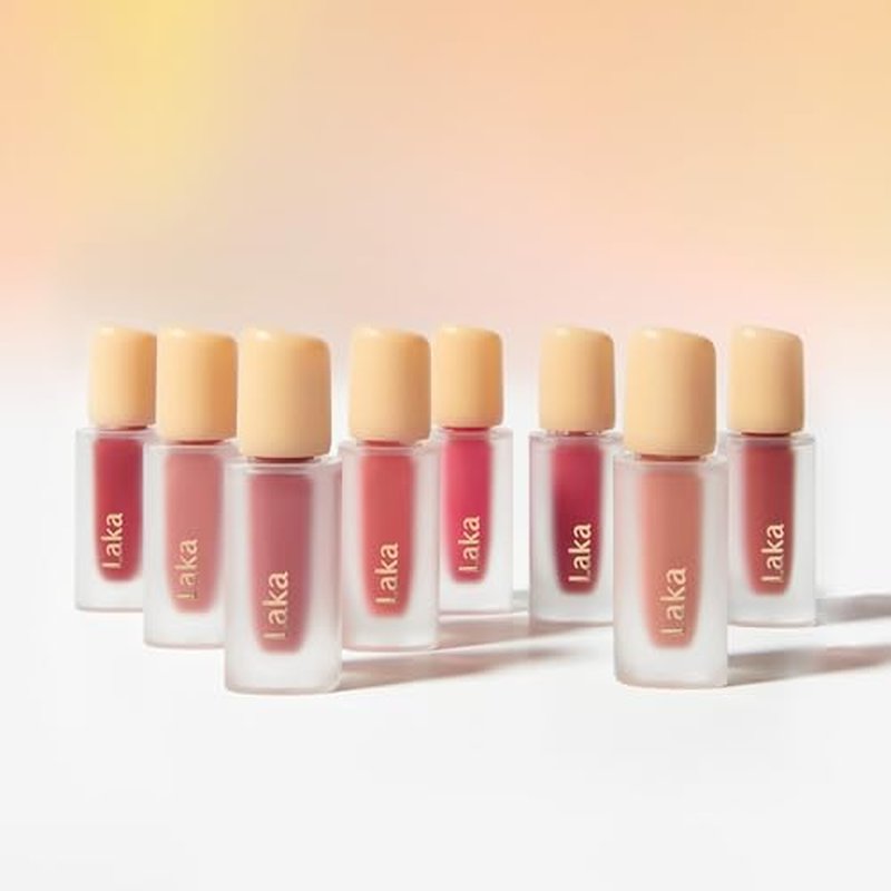 Laka Fruity Glam Tint, 4.5g/0.15oz, Glowing Lip Stain with Wide Color Spectrum, Hydrating & Lightweight Texture, Buildable Color, Non-Sticky, Vegan, K-Beauty (#121 Ashnut)