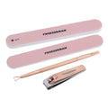 Rose Gold Manicure Kit with Clipper, Pushy & Nail Files - Tweezerman