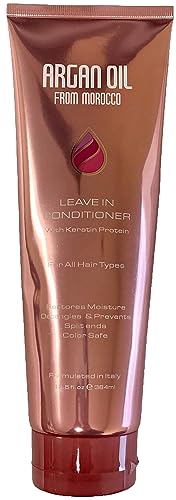 Argan Oil Leave-In Conditioner with Keratin for Hair Moisture & Shine