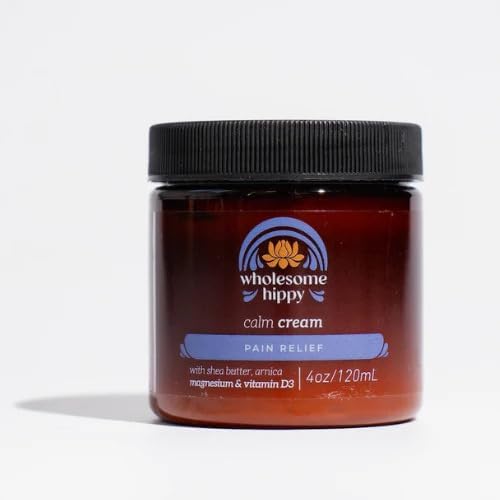 WHOLESOME HIPPY Magnesium Calm Cream ? All Natural Body Butter with Magnesium, Vitamin D3, Arnica & Turmeric ? Soothing Moisturizer for Skin Wellness & Relaxation ? 4oz