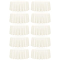 fani 10 Packs Ivory Round Tablecloth 120 Inch - 180 GSM Polyester, 10 Pack Ivory/120 Inch Round