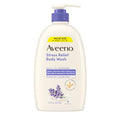 Aveeno Stress Relief Body Wash for Women & Men - Calming Lavender & Prebiotic Oat, 33 Fl Oz Pack of 6 - Sensitive Skin